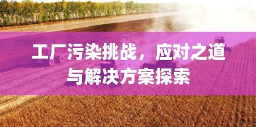 工厂污染挑战，应对之道与解决方案探索